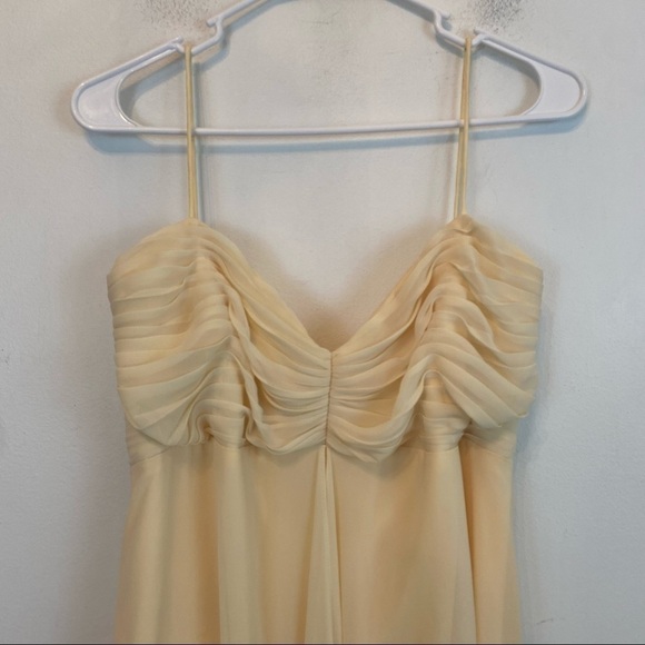 BADGLEY MISCHKA BRIDESMAIDS yellow chiffon maxi dress - Picture 5 of 7